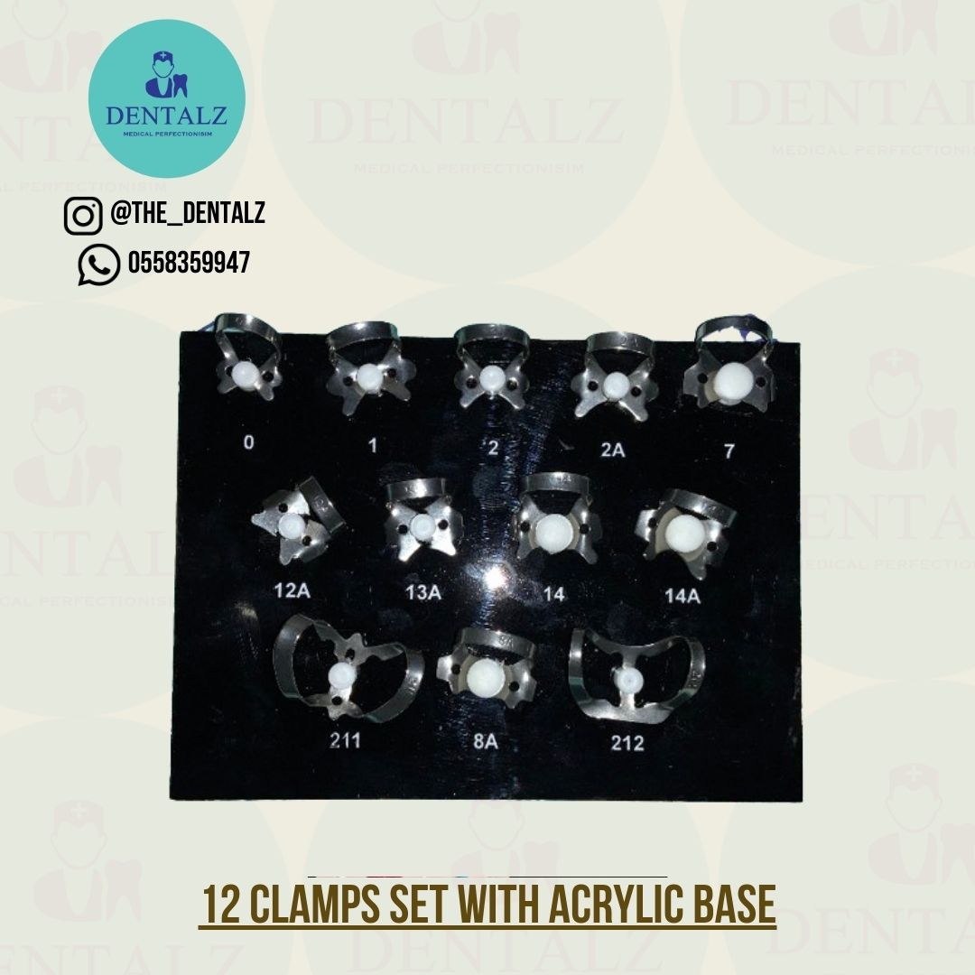 12 clamps set with acrylic base