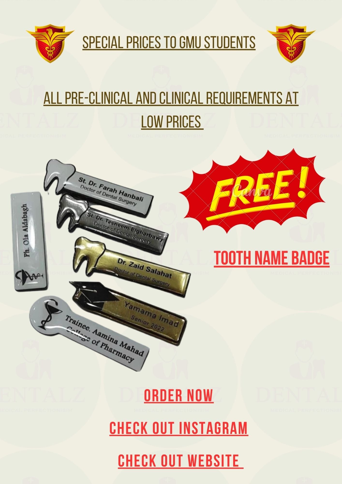 ALL IN ONE GMU DENTAL STUDENTS KIT package 3