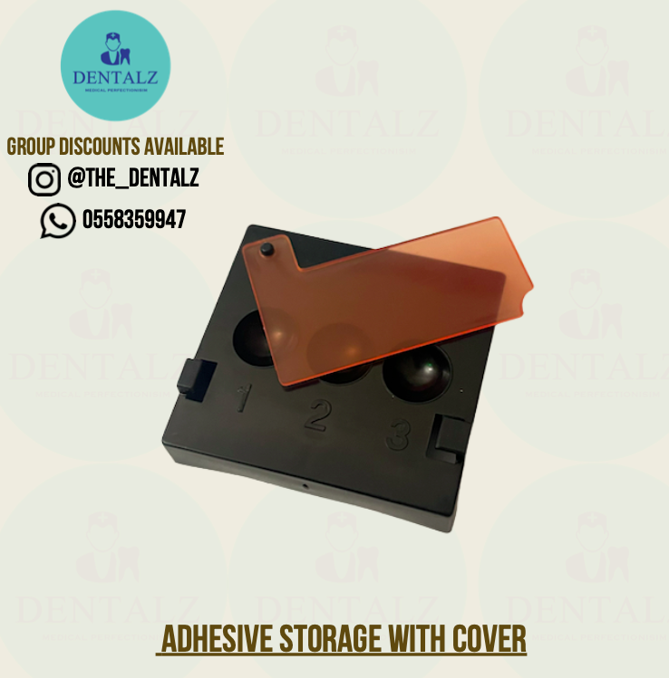 Dental adhesive mixing dish with lid